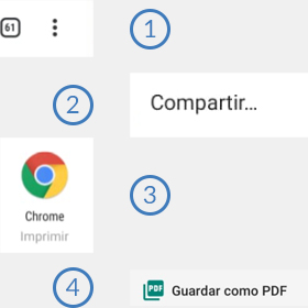 Quinto paso (opcional), Guardar examen como PDF (Android)